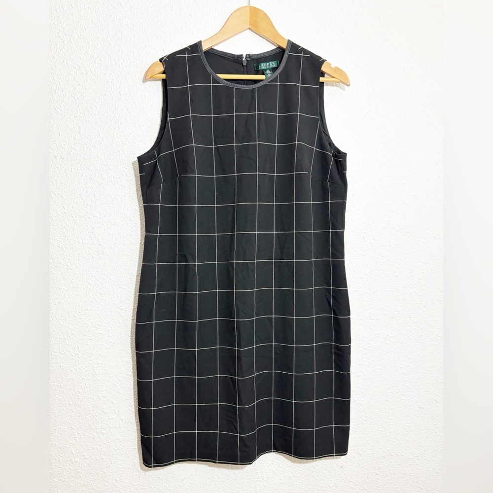 Lauren Ralph Lauren Black Sleeveless Shift Dress Women 12